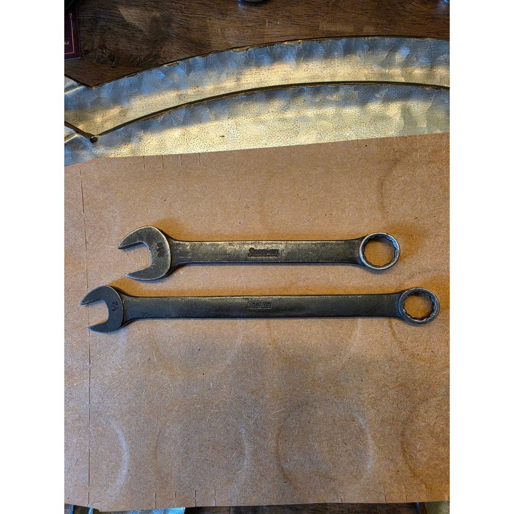 Snap-on Vintage Combination Wrench Set 1/2 9/16 GOEX16 GOEX180 USA Made Tools
